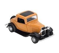 Rosvola Modelo de Coche Antiguo de Aleación Clásica 1:32 con Puertas Que Se Abren y Función de Retroceso para Coleccionistas y Niños, Material de Aleación, Tamaño 5 X 2 X 2 Pulgadas (Yellow)