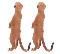 Rosvola Modelo de Suricata, Lindas Figuras de Animales para Juego Imaginativo y Estimulación Creativa con Textura única, 2 Piezas