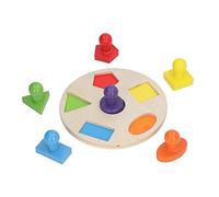 Rosvola Rompecabezas en Forma de Madera, Juguete Educativo Colorido para el Desarrollo de Habilidades de Aprendizaje Temprano para Niños en el Aula, 18cm