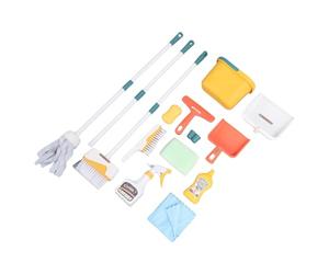 Rosvola Set de Limpieza para Niños, Elementos Esenciales Completos para el Desarrollo de Juegos Imaginarios y la Responsabilidad en el Uso Doméstico, Plástico Ecológico, 15 Accesorios