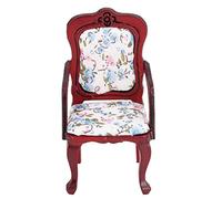 Rosvola Silla en Miniatura de Casa de Muñecas a Escala 1:12 en Estilo Retro para una Decoración Interior Divertida - Madera de Abedul, 9,5 X 5 X 4 Cm