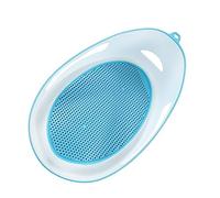 Rosvola Soporte de Baño para bebé Soporte de Mentira de Silicona Suave y Seguro para Recién Nacidos de 0 a 6 Meses TPE Diseño Cómodo 1 Unidad (azul claro)