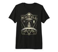Roswell 1947 Alien T Shirt - Estilo Vintage OVNI, Área 51 Camiseta Premium