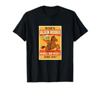 Roswell Alien Cowboy Vintage Rodeo Póster Camiseta