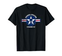 Roswell Aviation USA Star Establecido 1947 OVNI Novedad Camiseta