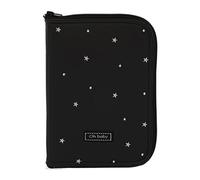 Rosy Fuentes Portadocumentos Bebé - Ideal para Almacenar Documentos Importantes - Diseño Elegante con cierre con cremallera 0-negro gris
