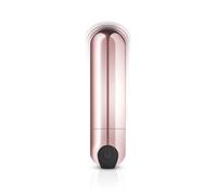 Rosy Gold Bullet Vibrator - Práctico para viajar - Con 10 Modos de Vibración Diferentes - Recargable - Tamaño Compacto - Rosy Gold