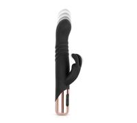 Rosy Gold Rosy Gold - Rabbit Vibrador con función de empuje - Negro