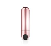 Rosy Gold Bullet Vibrator - Práctico para viajar - Con 10 Modos de Vibración Diferentes - Recargable - Tamaño Compacto - Rosy Gold
