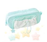Rosy Posy Pencil Case, Large Capacity Multi-Pocket Organizer, Waterproof Kawaii Rosyposy Pencil Case for School, Office, and Art Supplies, Cute Aesthetic Rosy Posy Stationery (Green)