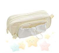 Rosy Posy Pencil Case, Large Capacity Multi-Pocket Organizer, Waterproof Kawaii Rosyposy Pencil Case for School, Office, and Art Supplies, Cute Aesthetic Rosy Posy Stationery (Yellow)