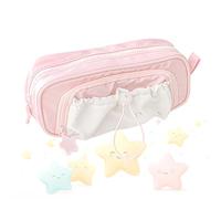 Rosy Posy Pencil Case, Large Capacity Multi-Pocket Organizer, Waterproof Kawaii Rosyposy Pencil Case for School, Office, and Art Supplies, Cute Aesthetic Rosy Posy Stationery (Pink)