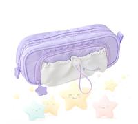 Rosy Posy Pencil Case, Large Capacity Multi-Pocket Organizer, Waterproof Kawaii Rosyposy Pencil Case for School, Office, and Art Supplies, Cute Aesthetic Rosy Posy Stationery (Purple)