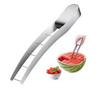 RosyFate Cortador de Sandía, Acero Inoxidable, Corta Melones en Cubos Pequeños, Cortador de Frutas para Melón, Papaya, Fruta del Dragón