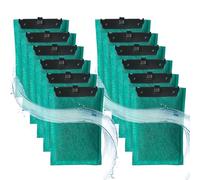 ROSYLEVE 12 Piezas Adecuado para Tetra Easycrystal Filter 250 & Filterbox 300, Almohadillas Filtrantes para Filtros Internos Easycrystal con CarbóN Activo y Guata de Filtro(Verde)