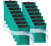 ROSYLEVE 15 Piezas Adecuado para Tetra Easycrystal Filter 250 & Filterbox 300, Almohadillas Filtrantes para Filtros Internos Easycrystal con CarbóN Activo y Guata de Filtro(Verde)
