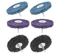 ROSYLEVE 6 Piezas Disco CSD de 100 mm CBS con mandril tensor de 6 mm, Disco Abrasivo Grueso/Lila/azul/Negro, Juego de Discos de Limpieza para Amoladora Angular de Color Soldadura Oxidación