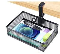 ROSYLINE Drawer Under Desk Storage Organizer, Clamp on Desk Drawer, Under Desk Storage, Clamp Drawer Basket, Hanging Desk Storage, Under Desk Mount Tray, Suitable for Multiple Scenes (Black)