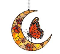 Rota y Luna de Flores: acrílico para envolturas de Ventanas | Decoración artística para jardín, hogar, Interiores | Mariposas monarcas en