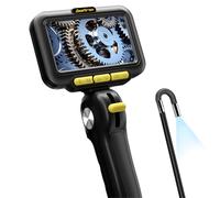 Rotación de 360°, boroscopio Industrial de 6.2 mm de diámetro, Endoscopio Cámara de Inspección, IPS HD 1080P Cámara Endoscópica con Control de Rueda, Rotación Bidireccional 360°-1,5M