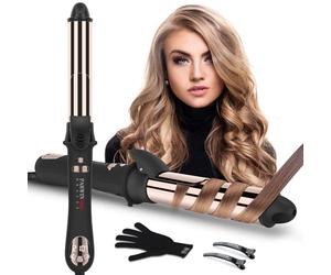 Rotación de 360°, Rizador de Pelo Automático, PARWIN PRO BEAUTY Tenacilla de Pelo de 25 mm, Recubrimiento de Nano-Titanio, Ondulador de Pelo con Pantalla LCD, 120-210℃