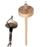Rotación del Top Whorl - Husillo De Caída De 2 Cm, Twister De Fibra De Madera | Accesorio De Hilado Manual Suave Y Equilibrado para La Producción De Hilos, Costura, Tejer, Principiantes,