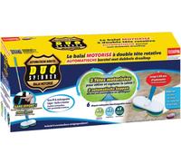 Rotalib - Duo Spinner - Escoba motorizada - Doble Cabezal Giratorio - hasta 90 Minutos de duración - Inalámbrico y Recargable - 6 Discos Intercambiables Lavables a máquina incluidos - Visto en el