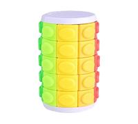 Rotante Brain Puzzle - Cilíndrico 3D Magic Cube, juguete educativo deslizante, juego de descompresión creativo | Cubo de pensamiento lógico para niños Adultos para niños Entrenamiento de entrenamiento