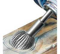 Rotary Burr - Spherical Angle Grinder Bit | Carbon Steel Woodcarving Tool | Rotary Carving Disc Tool | Woodworking Gouge Cutter Attachment | Power Carving Burr For Shaping