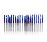 Rotary Burrs Set 20pcs 3x3mm Super Nano Blue Coating Double Cut Double Cut y Single Mixed Rotary Arches Carbide Router Rasps