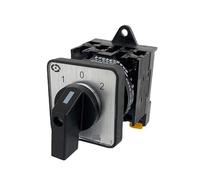 Rotary Cam Switch DIN Rail Mounting 3 Position 2 Poles 690V 20A Selector Changeover Control Circuit Dual Power YMW42-20/2