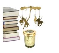 Rotary Candle Holder - Glittering Rabbit, ornamento, decoración de acceso, estilo tealight Display | Rotating Metal Centerpiece Stand, ideal para la mesa de cálida