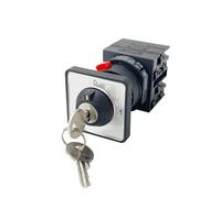 Rotary Changeover Cam Switch 20A 2 Position 0-1 On-off Three Phases With Key 690V 20A LW42 YMW42-20YS3/3S Controls Switches