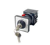 Rotary Changeover Cam Switch 20A 2 Position 0-1 On-off Three Phases With Key 690V 20A LW42 YMW42-20YS3/3S