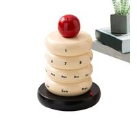 Rotary Desk Calendar | Desk Date Display Block Calendar Decoration | Cute Style Contrasting Color Rotating Calendars, Reusable Resin Calendars, Creative Desks Calendaar for Home