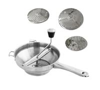 Rotary Food Mill - 13.19 Inch Rust-Resistant Hand Crank Grinder | Stainless Steel Durable Manual Press - 19x8x33.5cm Tool Purees Fruits Vegetables Sauces Safely and Easily for Home Cooking