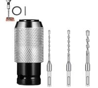 Rotary Hammer Adapter With Impact Drill Bits Set, 3/4PCS Multi-functional Electric Hammer to Drill Converter with Adapter and 3/4 Hammers Bits, Boost Your Drilling, Ready For Tough (A)