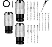 Rotary Hammer Adapter with Impact Drill Bits Set, 4 Sizes Rotary Hammer Adapter for Heavy-Duty Hammer Tasks, Perfect Precision Reliable Grip and Built to Last (3 sets)