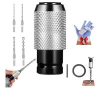 Rotary Hammer Adapter with Impact Drill Bits Set, Air Hammer Socket Adapter Forged From Chrome Vanadium Steel, Converting Impact Wrenches Into Electric Hammers (1set-(6+8+10+12)×150mm)