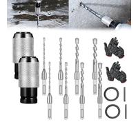 Rotary Hammer Adapter with Impact Drill Bits Set,Air Hammer Socket Adapter, Reliable Grip and Built to Last, 4 Sizes for Drill Wrench,Transformers (2 set)