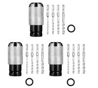 Rotary Hammer Adapter with Impact Drill Bits Set, Electric Drill Converter with Alloy Steel Air Socket Adapter, Quick-Lock Square-Shank Fit, Includes 4 Impact Bits for Drilling Tough Materials