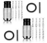 Rotary Hammer Adapter with Impact Drill Bits Set, Multi-functional Electric Hammer to Drill Converter, Air Hammer Socket Adapter, for Heavy-Duty Hammer Tasks, Built to Last (2PCS)