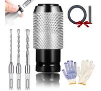 Rotary Hammer Adapter with Impact Drill Bits Set, Versatile Rotary Hammer Adapter Set, Durable Electric Hammers to Drill Converter, Electrical Extension Tool Kit for Hammers Tools (1pc+6+8+10mm)