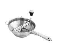 Rotary Hand Press Stainless Steel Manual Potato Masher Ricer | Loaded Food Mill with Dual Hooks for Smooth Vegetable Puree Fruit Mashing And Baby Food