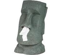 Rotary Hero Moai Dispensador de Pañuelos - Caja de Pañuelos con Figura Moai Facial - Porta Pañuelos Decorativo para el Hogar - 18 x 14,5 x 32 cm