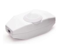 Rotary Light Dimmer Switch with White 220-230v Cable and Push Button for Compatible Dimmable LED Lighting Solutions