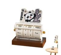 Rotary - Timber Capybara Time Spinner for Travel Journaling | Perpetual Desk Date Wheel with Sliding Number Tiles & Swivel Day Panel for Apartment Classroom Living Room Desktop