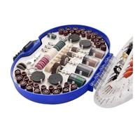 Rotary Tool Accessories, Drilling Grinding Tools, 11.42x8.27x2.2 Inches Compact and Organized, Crafting Tool Kit for Carving, Sanding, Engraving, Drilling
