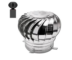 Rotat cubierta de chimenea tapa,4 5 6 8 10 InchOutdoor Roof Turbine Ventilator Cubiertantilluvia para chimenea, hogar/Secadora/tubo/conducto/Shed techo acero inoxidable viento Ball (tamaño: 400mm/15