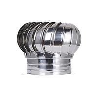 Rotat sombrerete de chimenea techo Ventilaciones acero inoxidable 304 no requiere montaje antilluvia chimenea sombreretes de chimenea para chimenea cocina baño Garage Promotes circulación de aire (1